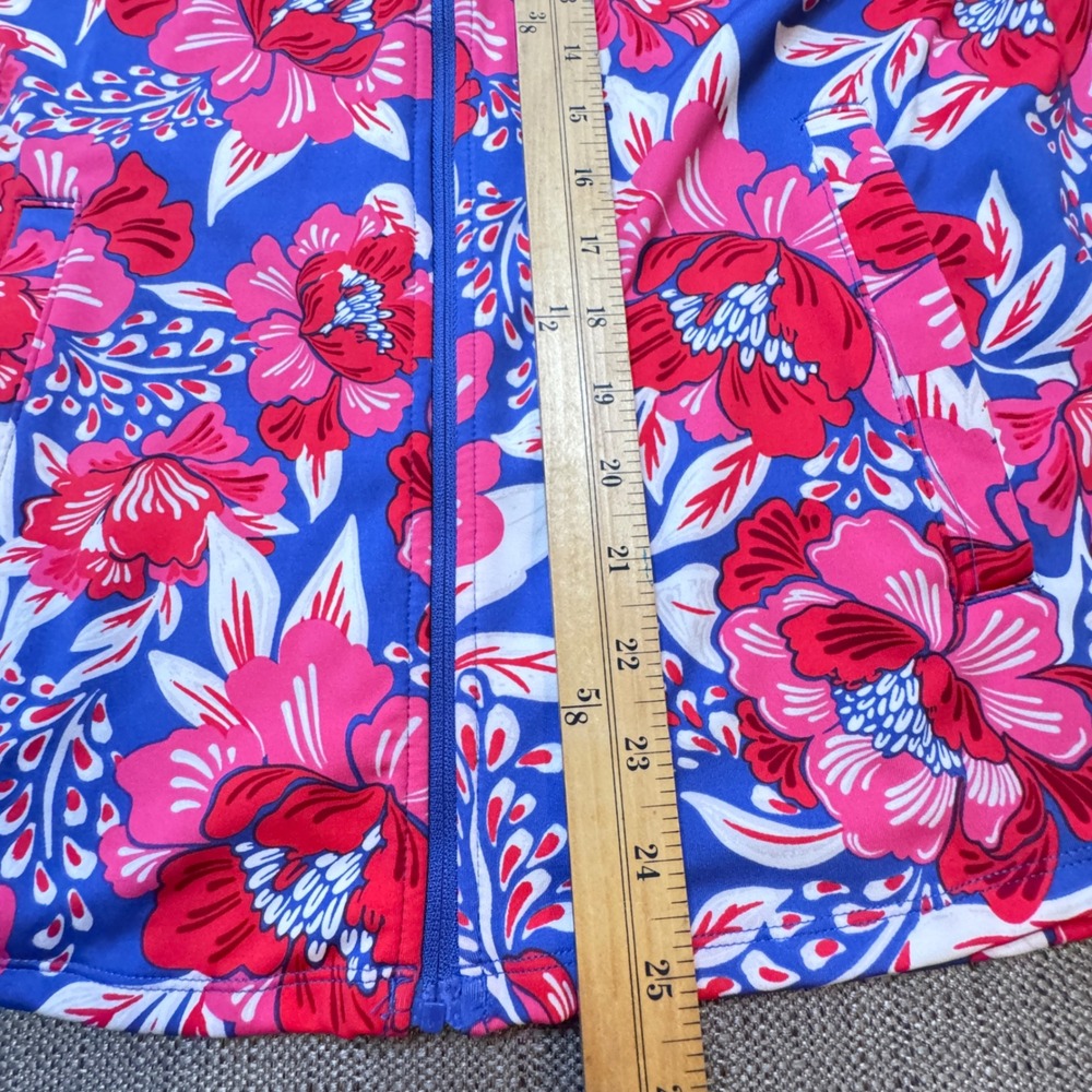 Sigrid Olsen Golf & Tennis Floral Full Zip Jacket Blue Pink XL UPF 50 NWT - Picture 6 of 9